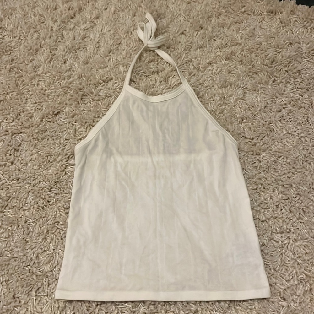 American Eagle White Halter Tank